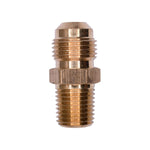 1/4" NPT Brass Sae 45 Degree Flare To Male Pipe Adapter Threads, 3/8"