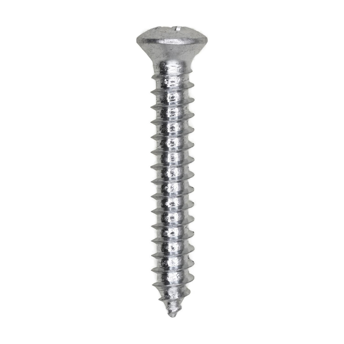 #10x1-1/4" Phillips Oval Head Tapping Screw, Type A/AB, Zinc, #8