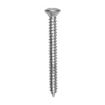 #10x2" Phillips Oval Head Tapping Screw, Type A/AB, Zinc