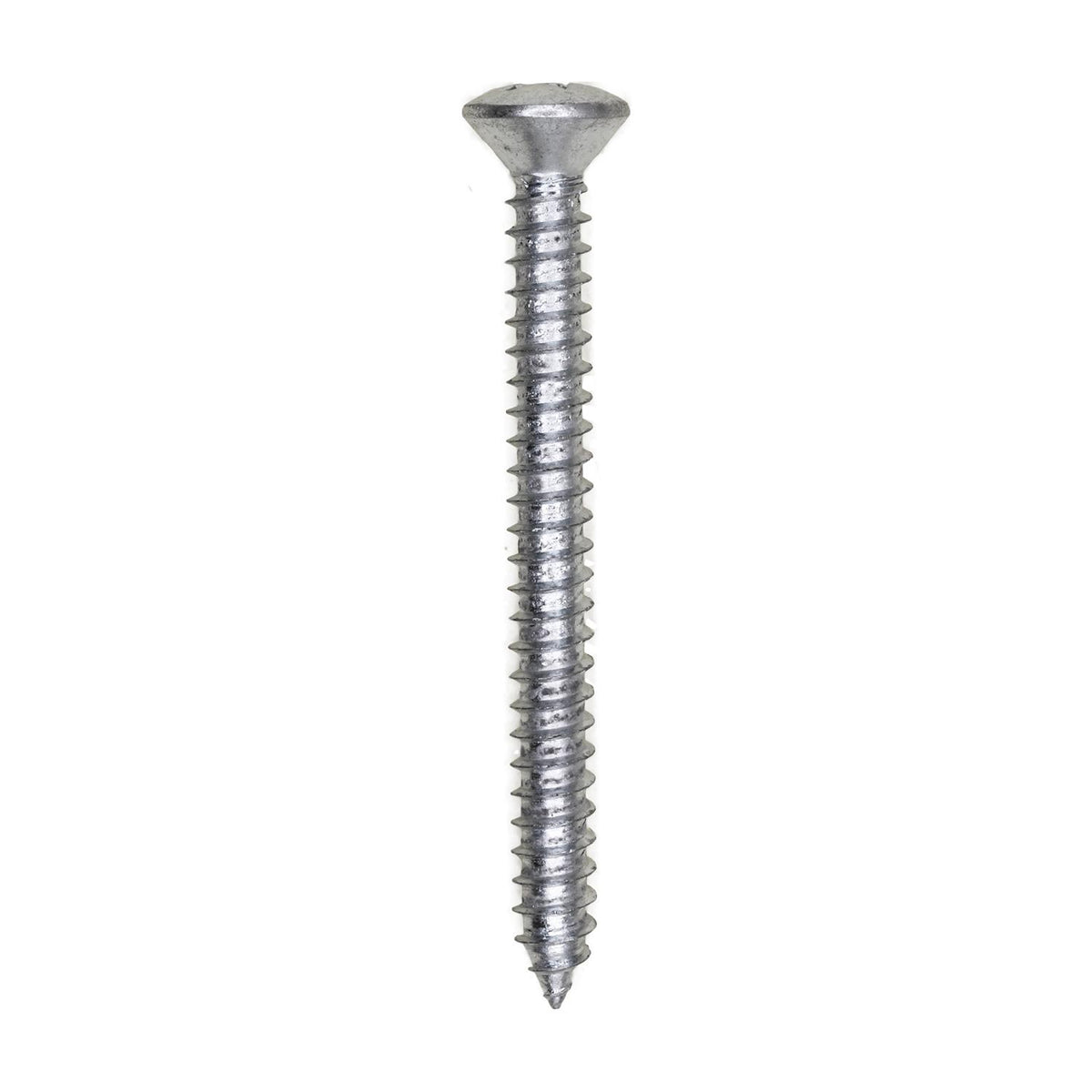 #10x2" Phillips Oval Head Tapping Screw, Type A/AB, Zinc