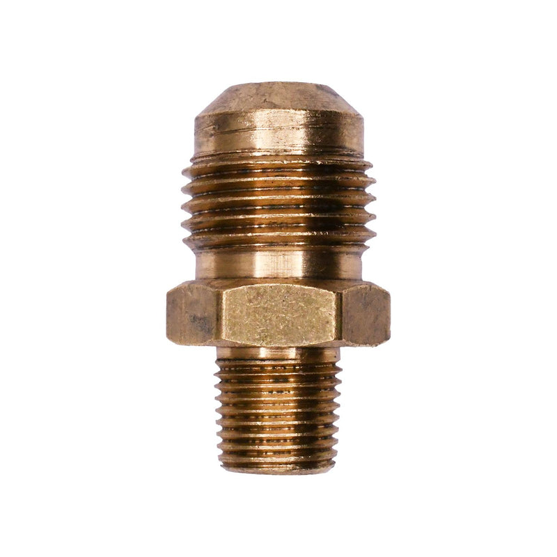 1/8" Brass Sae 45 Degree Flare To Male Pipe Adapter Threads, 3/8"