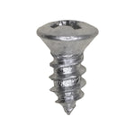 #8x3/8" Phillips Oval Head Tapping Screw, Type A/AB, Zinc, #6 Head Size