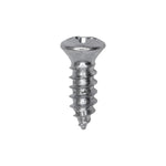 #8x1/2" Phillips Oval Head Tapping Screw, Type A/AB, Zinc, #6 Head Size