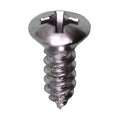 #8x1/2" Phillips Oval Head Tapping Screw, Type A/AB, Chrome, Standard