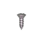 #8x1/2" Phillips Oval Head Tapping Screw, Type A/AB, Chrome, Standard
