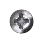 #8x5/8" Phillips Oval Head Tapping Screw, Type A/AB, Chrome, Standard