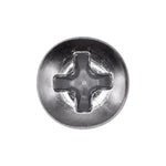 #8x3/4" Phillips Oval Head Tapping Screw, Type A/AB, Chrome, Standard