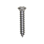 #8x7/8" Phillips Oval Head Tapping Screw, Type A/AB, Chrome, #6