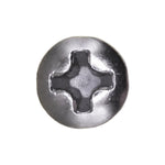 #8x7/8" Phillips Oval Head Tapping Screw, Type A/AB, Chrome, #6