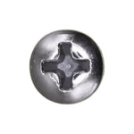 #8x7/8" Phillips Oval Head Tapping Screw, Type A/AB, Chrome, Standard