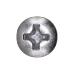 #8x1" Phillips Oval Head Tapping Screw, Type A/AB, Chrome, Standard