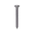 #8x1-1/4" Phillips Oval Head Tapping Screw, Type A/AB, Chrome, Standard
