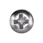 #8x1-1/4" Phillips Oval Head Tapping Screw, Type A/AB, Chrome, Standard