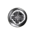 #8x1-1/2" Phillips Oval Head Tapping Screw, Type A/AB, Chrome, Standard