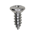 #10x1/2" Phillips Oval Head Tapping Screw, Type A/AB, Chrome, Standard