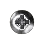 #10x1/2" Phillips Oval Head Tapping Screw, Type A/AB, Chrome, Standard