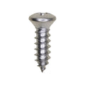 #10x5/8" Phillips Oval Head Tapping Screw, Type A/AB, Chrome