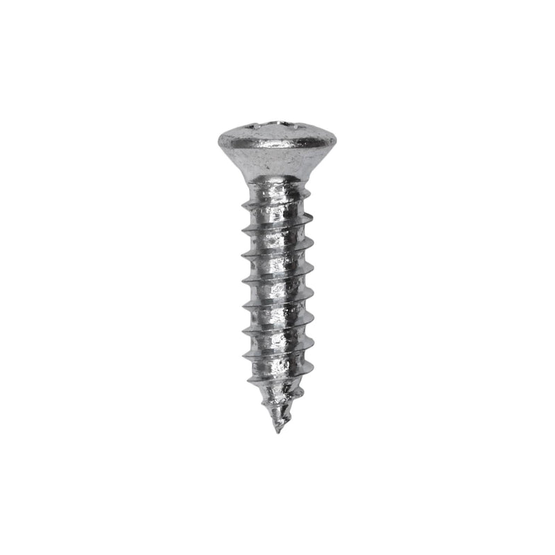 #10x3/4" Phillips Oval Head Tapping Screw, Type A/AB, Zinc, #8