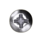 #10x3/4" Phillips Oval Head Tapping Screw, Type A/AB, Chrome, Standard