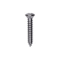 #10x1" Phillips Oval Head Tapping Screw, Type A/AB, Chrome, #8
