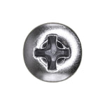 #10x1" Phillips Oval Head Tapping Screw, Type A/AB, Chrome, Standard