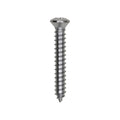 #10x1-1/4" Phillips Oval Head Tapping Screw, Type A/AB, Chrome