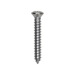 #10x1-1/4" Phillips Oval Head Tapping Screw, Type A/AB, Chrome