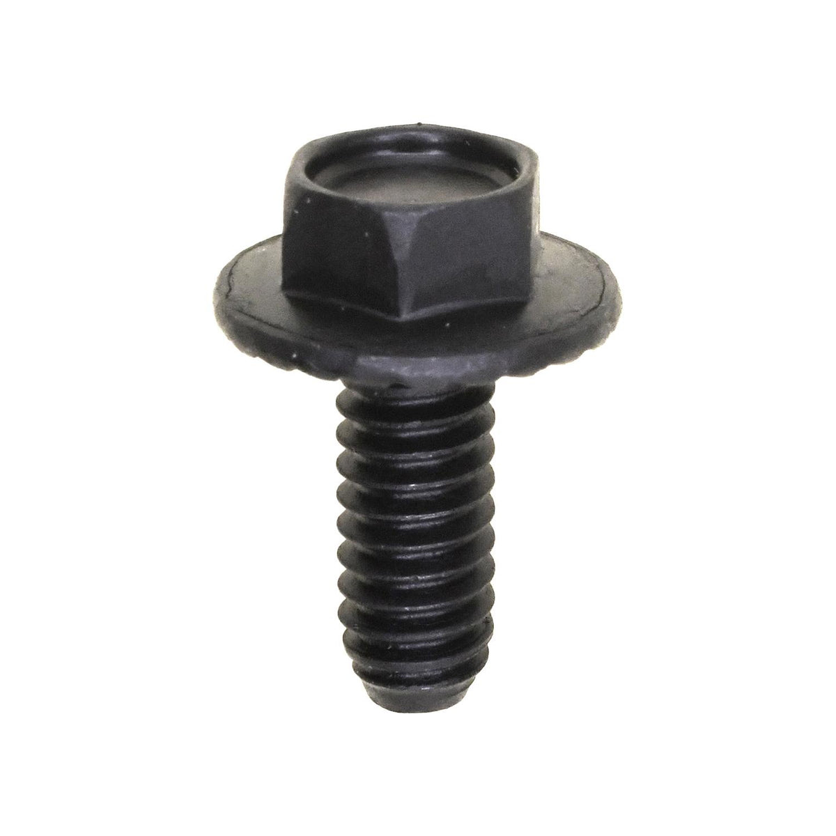 1/4"-20x5/8" Hex Washer Head Spin Lock Bolt, Black Phosphate