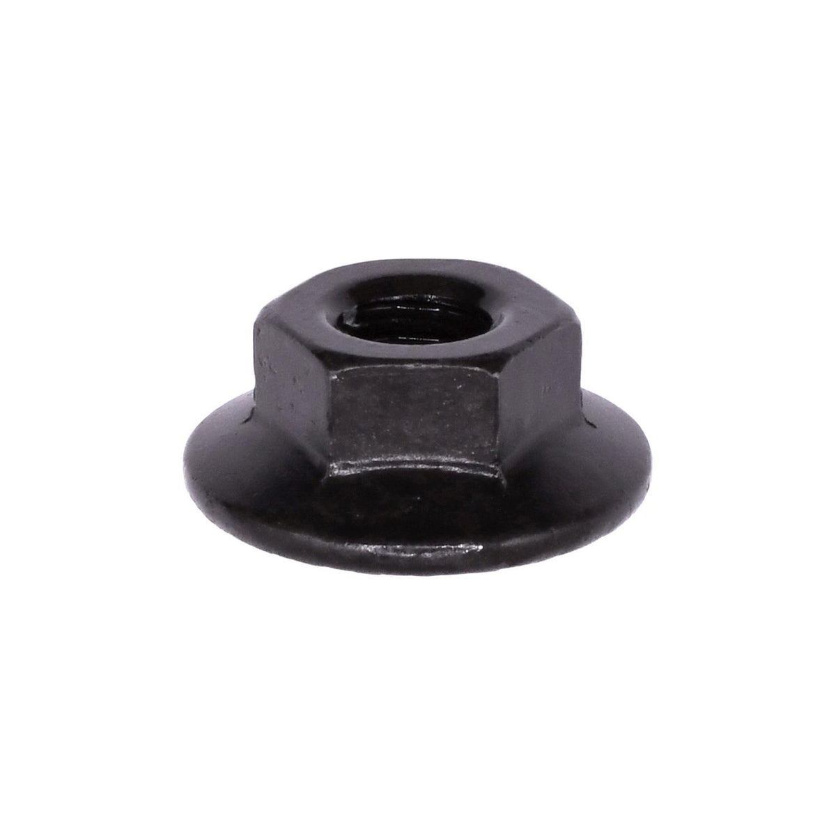 1/4"-20 Spin Lock Nut with Serrated, Black Phosphate