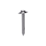 #8x1-1/4" Phillips Oval Head SEMS Tapping Screw Countersunk, Type A/AB, Chrome, #6 Head Size