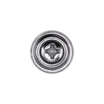#8x1-1/4" Phillips Oval Head SEMS Tapping Screw Countersunk, Type A/AB, Chrome, #6 Head Size