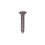 #8x7/8" Phillips Oval Head SEMS Hex Tapping Screw Flush, Type A/AB, Chrome, #6 Head Size