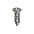 #6x3/8" Phillips Oval Head Tapping Screw, Type A/AB, Chrome