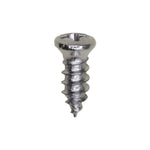 #6x3/8" Phillips Oval Head Tapping Screw, Type A/AB, Chrome