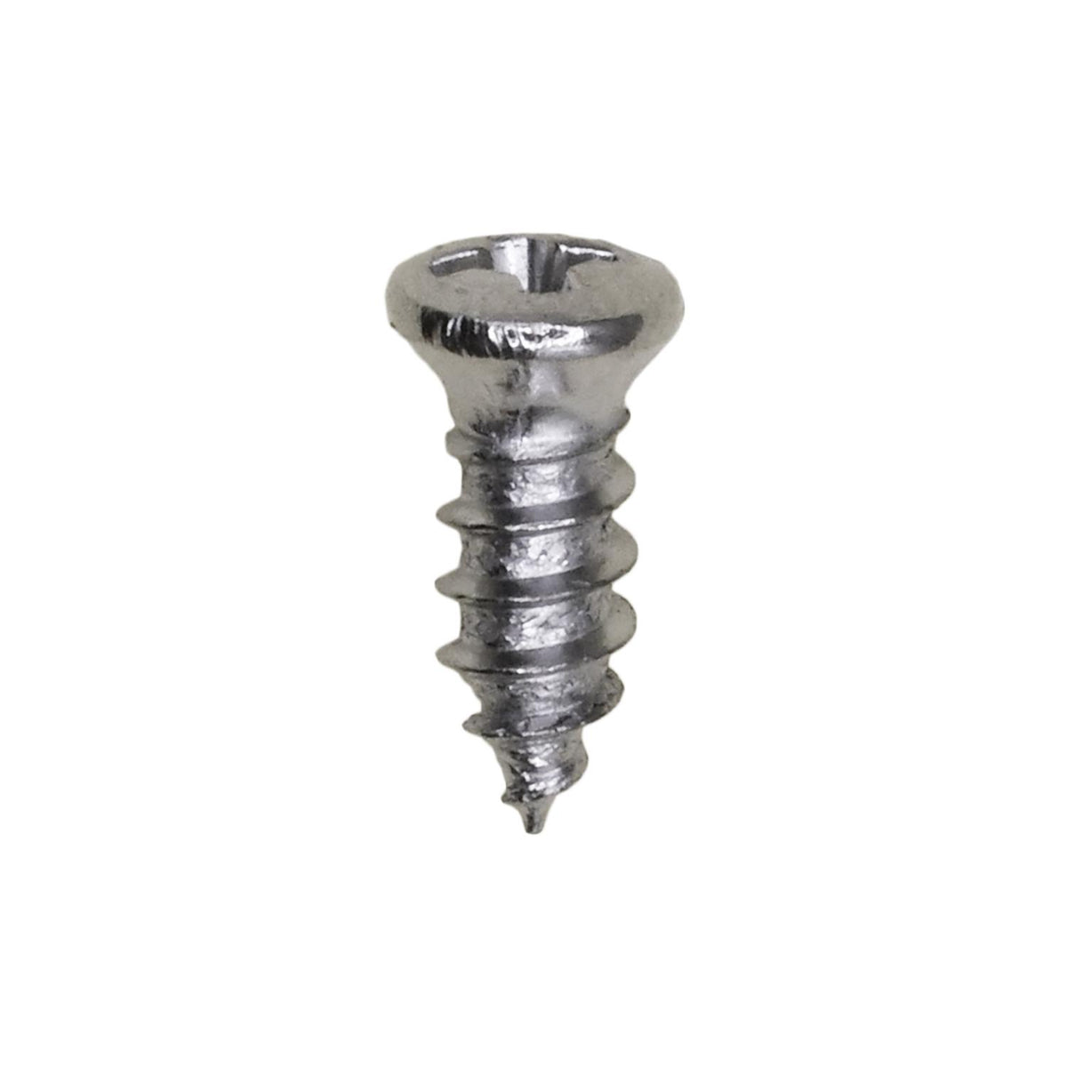 #6x3/8" Phillips Oval Head Tapping Screw, Type A/AB, Chrome