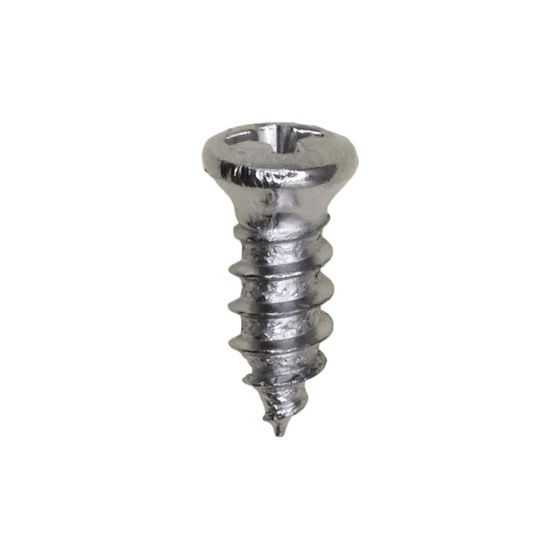 #6x3/8" Phillips Oval Head Tapping Screw, Type A/AB, Chrome