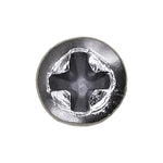 #6x3/8" Phillips Oval Head Tapping Screw, Type A/AB, Chrome