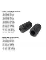 Inch Alloy Steel Cup Point Allen Socket Set Screw Black Oxide - 1440 PCS