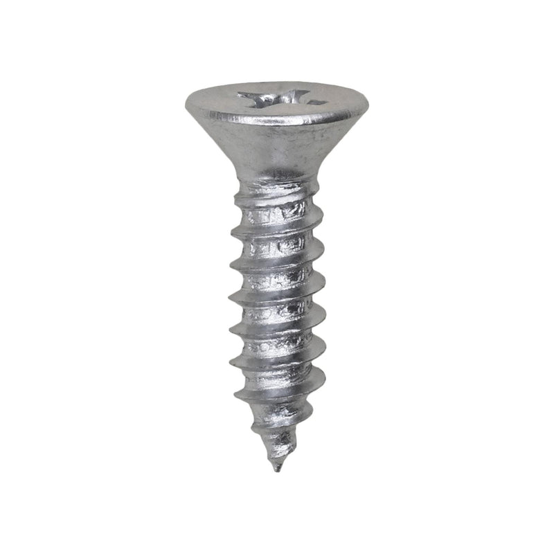 #10x3/4" Phillips Flat Head Tapping Screw, Type AB, Zinc