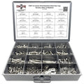7/16"-14 Coarse 18-8 Stainless Steel Hex Cap Screws, Nuts, & Washers - 528 PCS