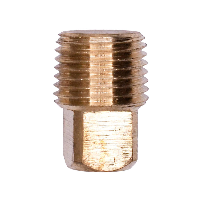 1/8" NPT Brass Pipe Plug Square Head Threads