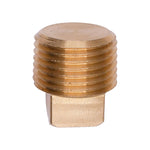 3/8" Brass Pipe Plug Square Head Threads