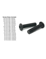 Metric 12.9 Alloy Allen Button Head Socket Cap Screws Bolts Black Oxide Assortment - 211 PCS