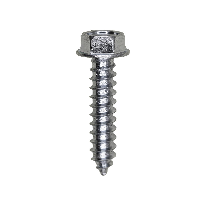 #12x1" Hex Head Washer Indented Tapping Screw, Type A/AB, Zinc
