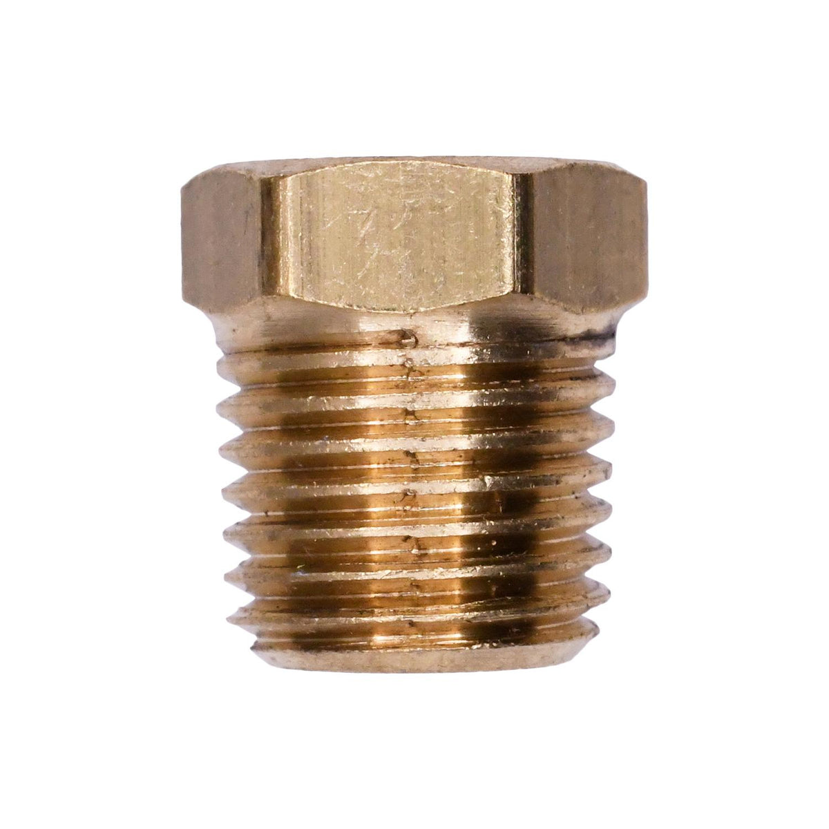 1/4" NPT Brass Pipe Plug Hex Head Threads
