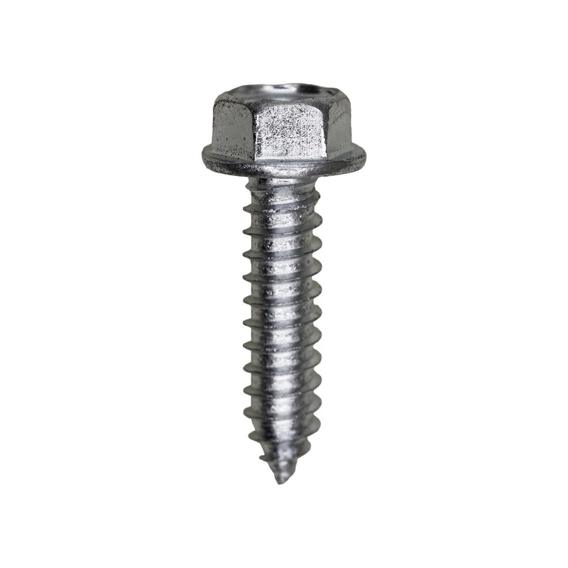 #14x1" Hex Head Washer Indented Tapping Screw, Type A/AB, Zinc