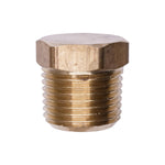3/8" NPT Brass Pipe Plug Hex Head Threads