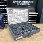 Dome Head Blind Pop Rivets Steel/Steel Mandrel Zinc Clear Assortment with Hand Rivet Tool- 1002PCS