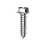 5/16"x1-1/4" Hex Head Washer Indented Tapping Screw, Type A/AB, Zinc