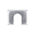 2"x1-1/2"x1/8" Shim with Slot, 1/8" Thick, Zinc